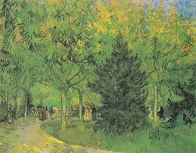 Weg im Park von Arles mit Spaziergängern Vincent van Gogh